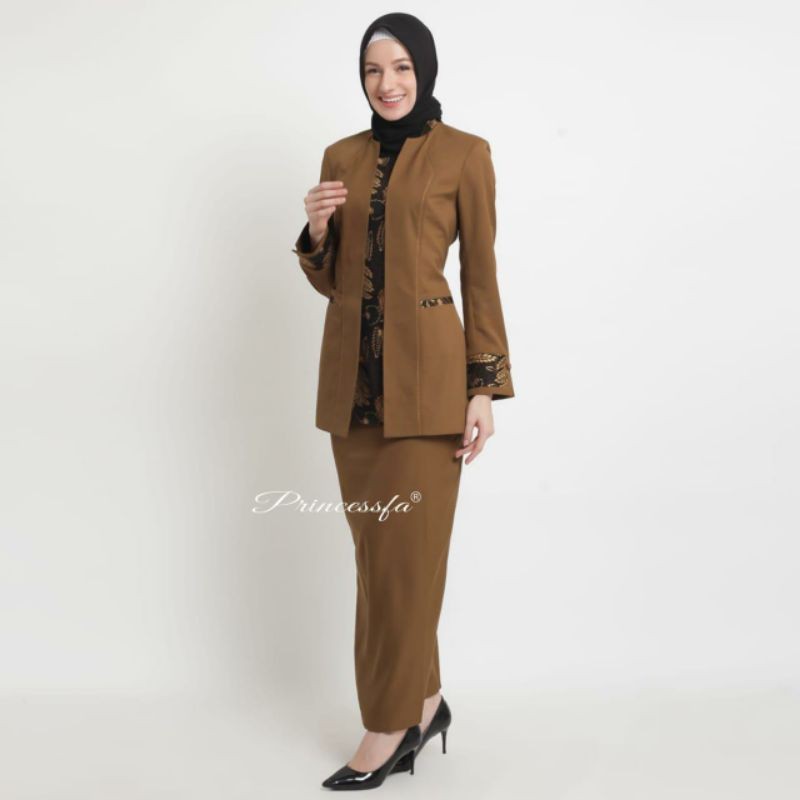 SERAGAM PRINCESSFA / BLAZER GURU PNS / BAJU PEMDA LIS BATIK TUA ROK SPAN