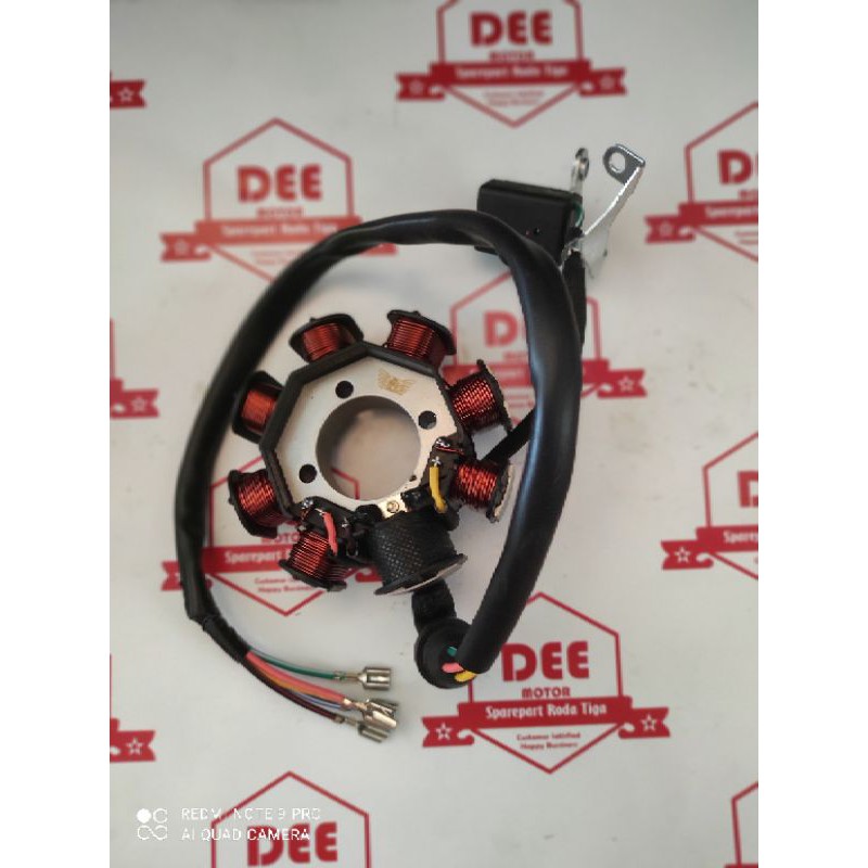 Spul Assy Roda 3 Jialing 8 Pole