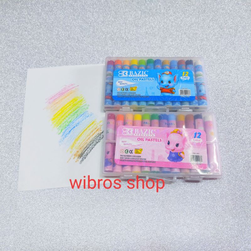 

Oil pastel crayon Bazic 12 warna Mini original