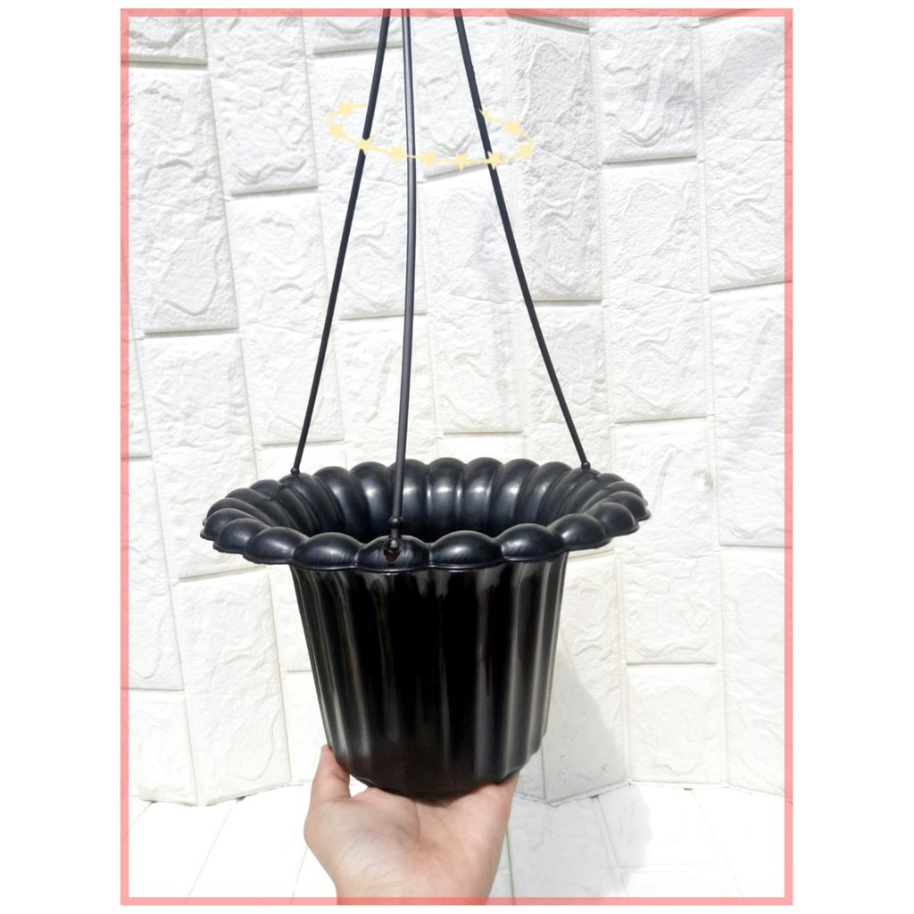 Pot Gantung Mawar Paris 20 Cm Hitam By Garden Of Love Pot Gantung Dinding Plastik Murah Unik