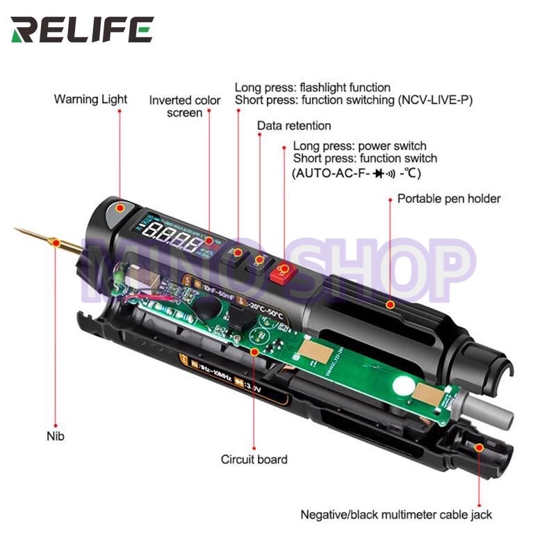 DIGITAL PEN MULTITESTER - MULTIMETER PEN DIGITAL RELIFE DT-01