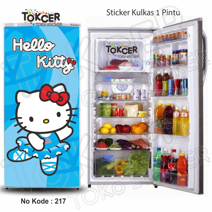 Stiker Kulkas 1 Pintu dan 2 Pintu Hello Kitty