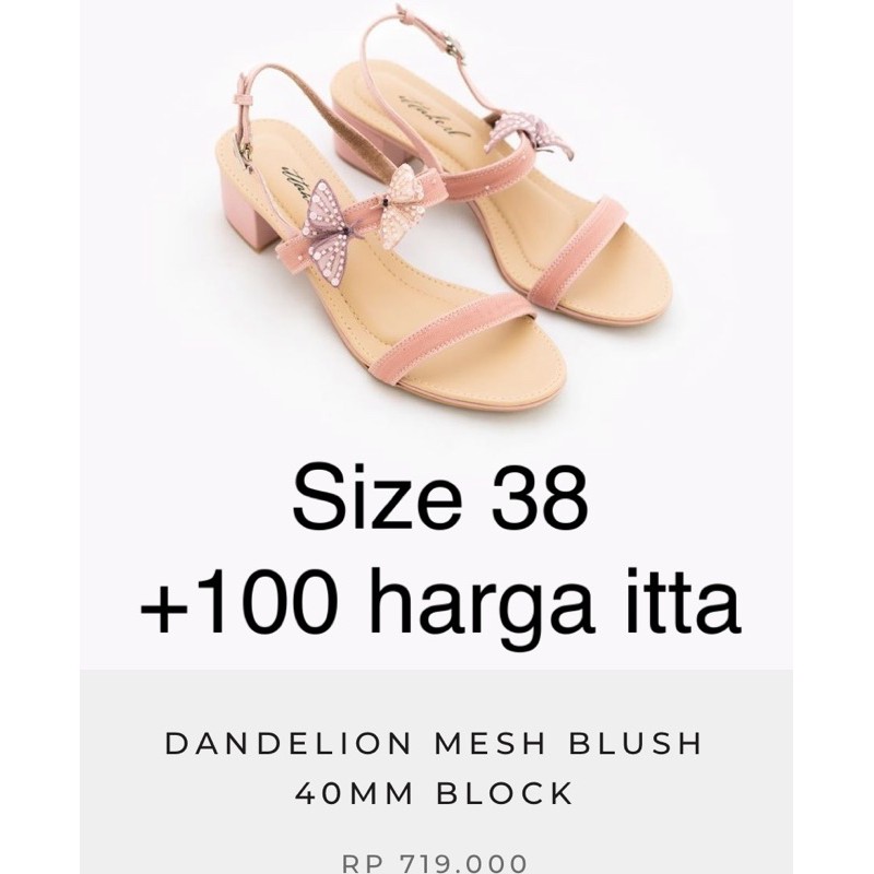 ittaherl mesh blush dandelion 40 mm size 38 BOOKED BY SIS VRISCA