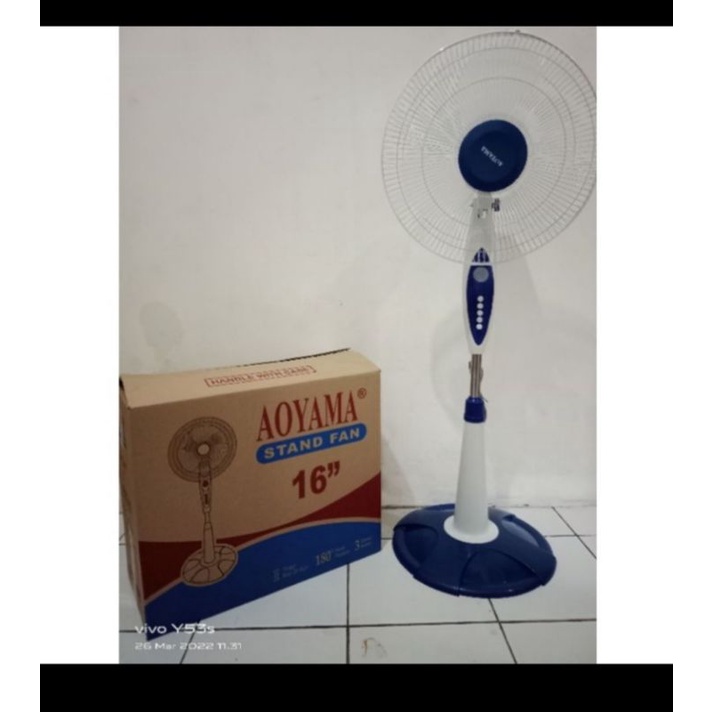 kipas angin BERDIRI merek Aoyama STANDFAN 16in  + bublewrap