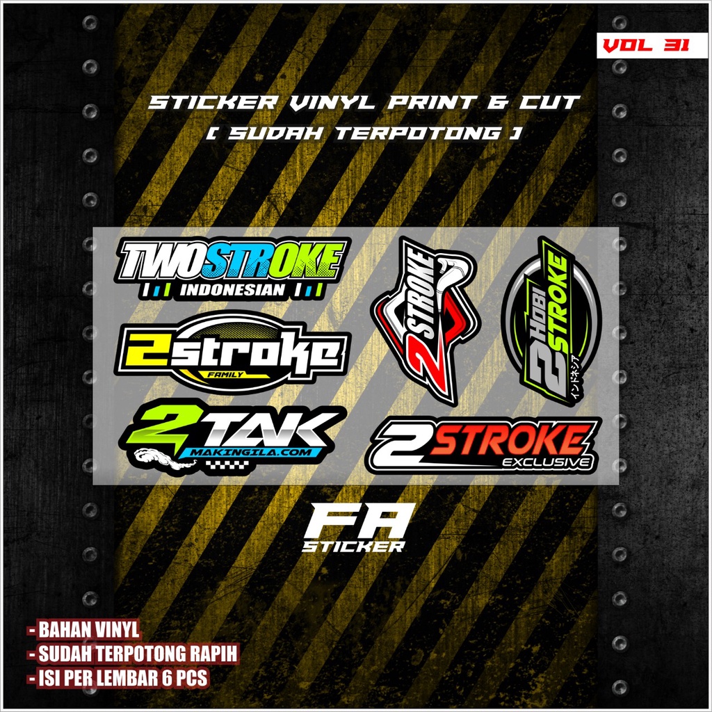 Stiker Racing 2 TAK HEREX PSKNMTC PROSTREET Stiker Motor