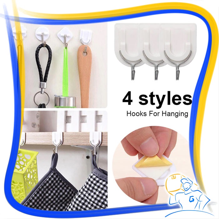 Gantungan Kait Baju Gantungan Handuk Tempel Kamar Mandi Alat Gantung Kunci Masker Gantungan Tempel Bulat Besi Kail Hook Organizer Tempel Keramik Ubin Pintu