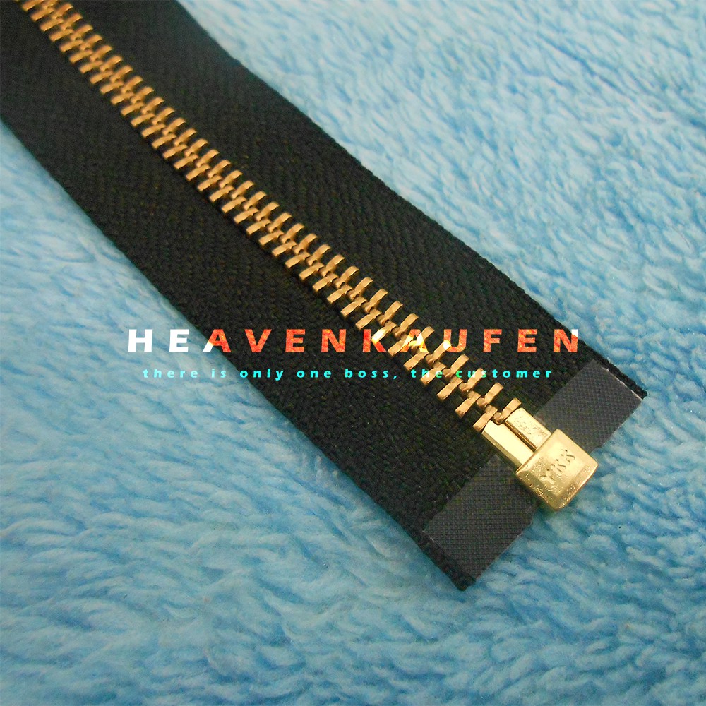 Resleting Zipper Jaket Besi YKK 65 cm Gold Emas