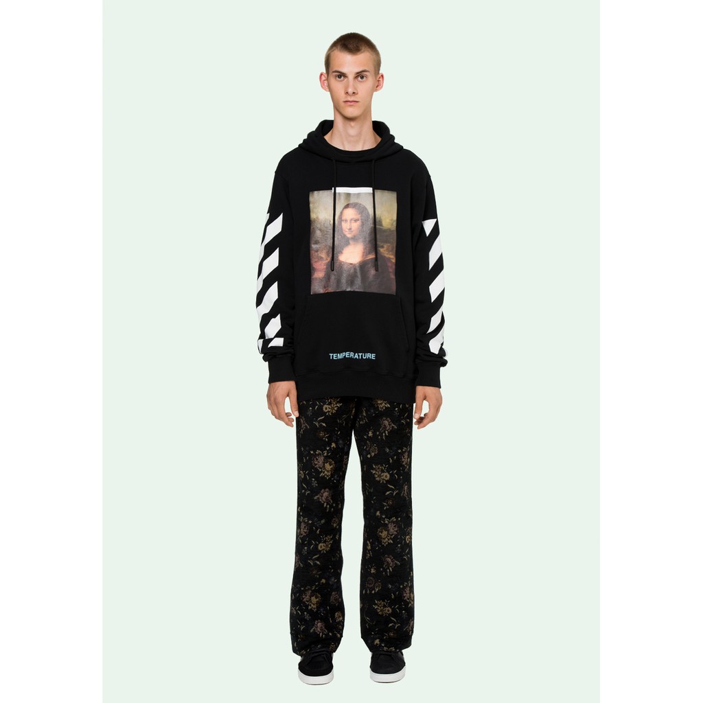 HOODIE JUMPER OFF WHITE MONALISA TEMPERATURE - BEST QUALITY - JACKET CUSTOM - XAVIER CLOTH