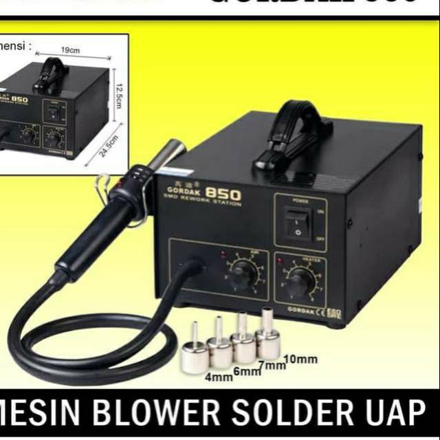 Mesin Blower solder uap GORDAK 850 SMD rework station
