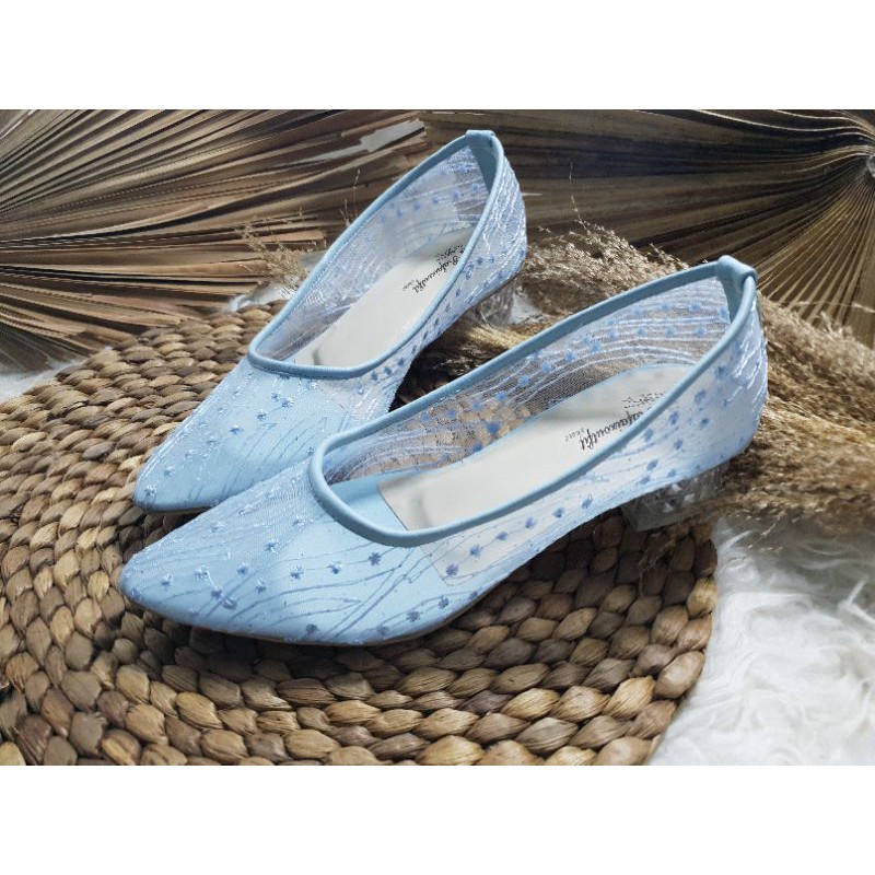 sepatu wedding baby blue wanita cantik sepatu wanita