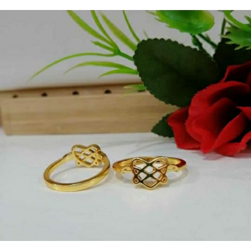 Fourfashion Cincin Dewasa Xuping Ikat Cinta Lapis Emas PAI03