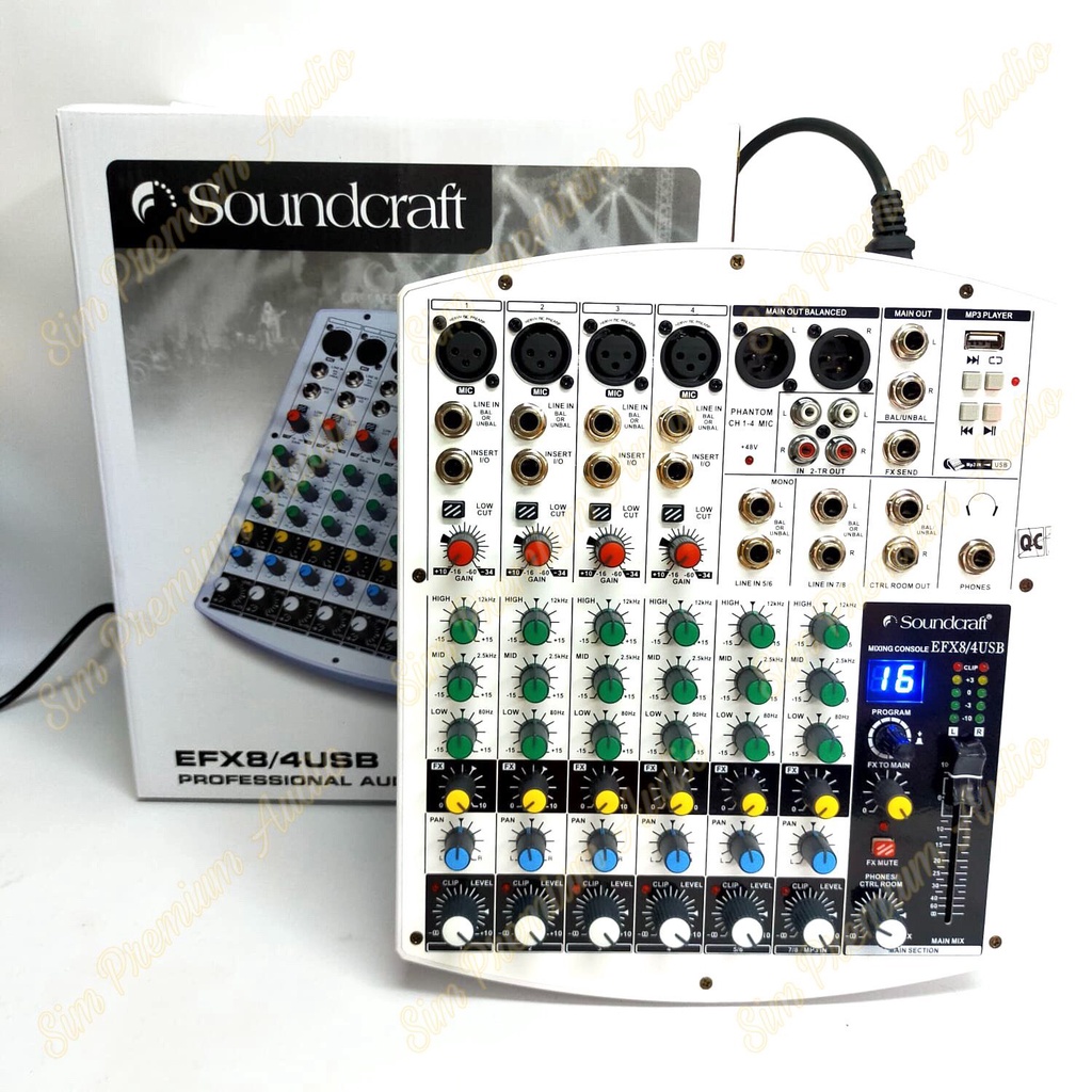 Mixer Soundcraft Efx 8/4 USB 8channel BALCK EFX 8/4 SOUNDCRAFT efx8/4