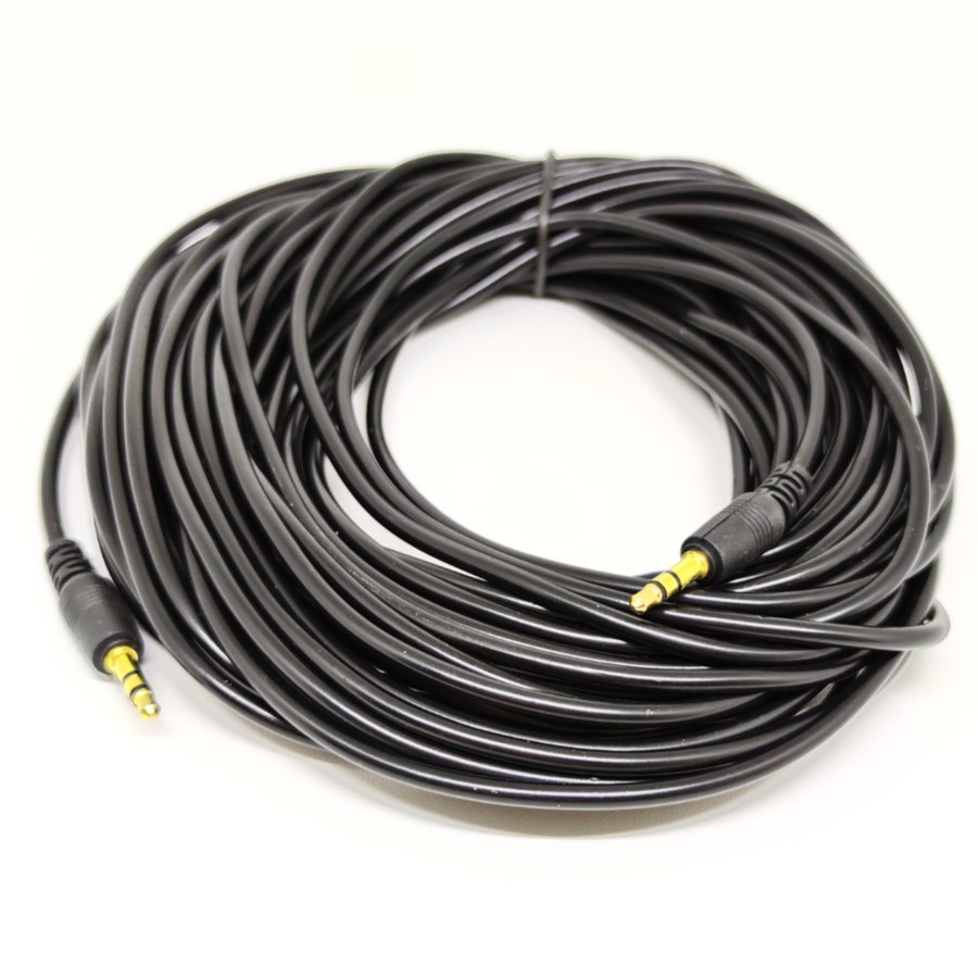 KABEL AUDIO JACK 3.5 PANJANG 10M GOLD PLATED / KABEL AUX 10 METER MALE TO MALE