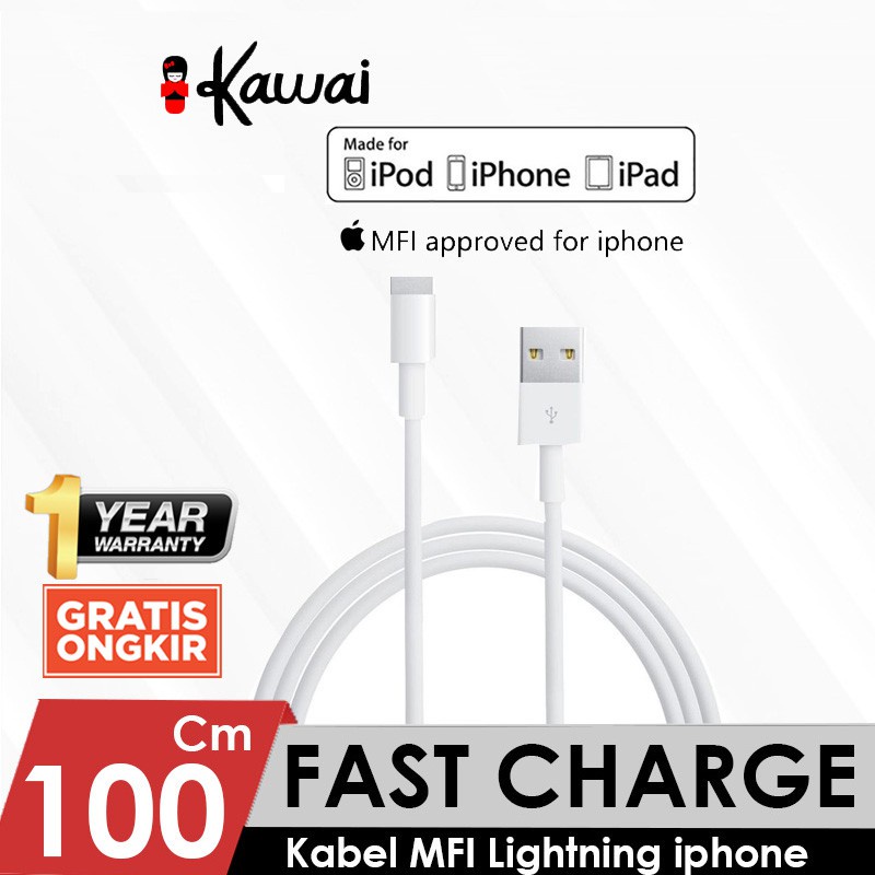 iKawai Cable Lightning Cable MFI Kabel lightning kabel ORI Garansi 1thn
