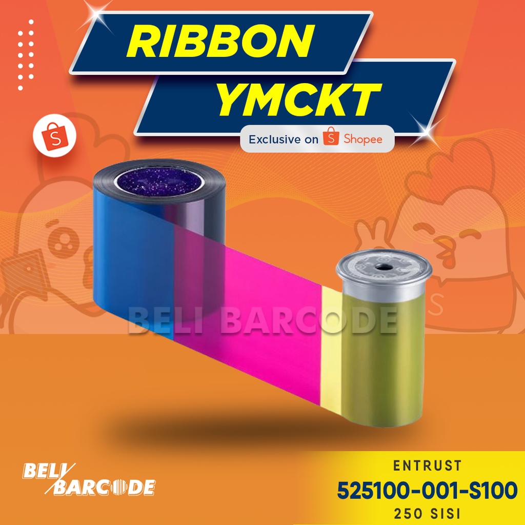 Ribbon Color Printer Kartu Entrust Datacard YMCKT PN: 525100-001-S100