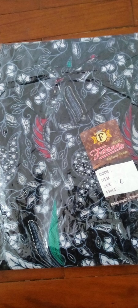 Real Pict Kemeja  Batik Pria Bordir Sogan Hrb026 Batikaf Notoarto Batik Ipnu-ippnu Hem Pria