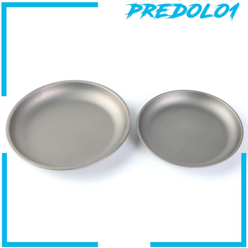 (Predolo1) Piring Buah Bentuk Bulat Bahan Titanium Untuk Piknik / Bbq