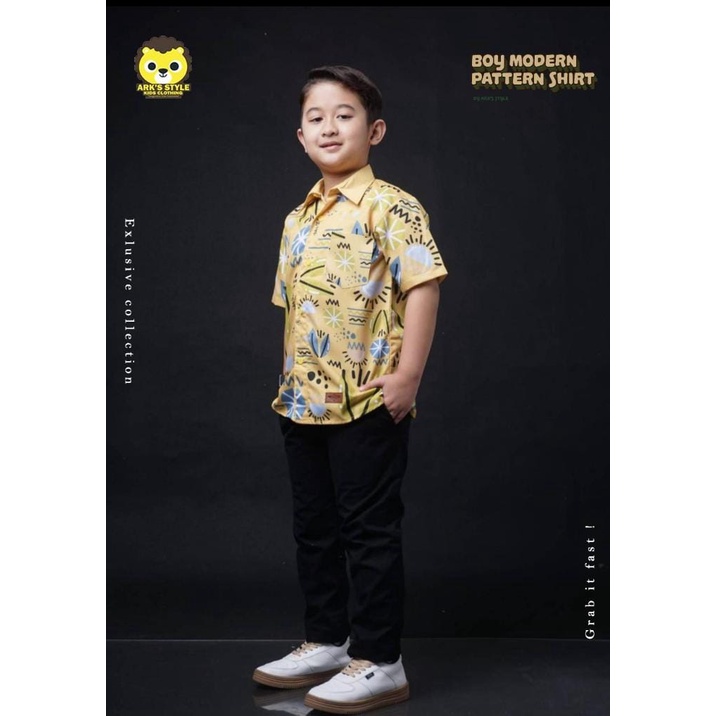 SETELAN Kemeja batik dan celana anak anak by arks style  modern pattern style| DUO KRUCILS