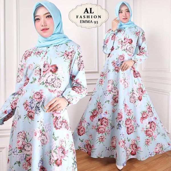 Gamis Syari Muslim Jumbo Wanita Muslimah Baju Bigsize Big Size Murah Ukuran Besar Dress Atasan Super
