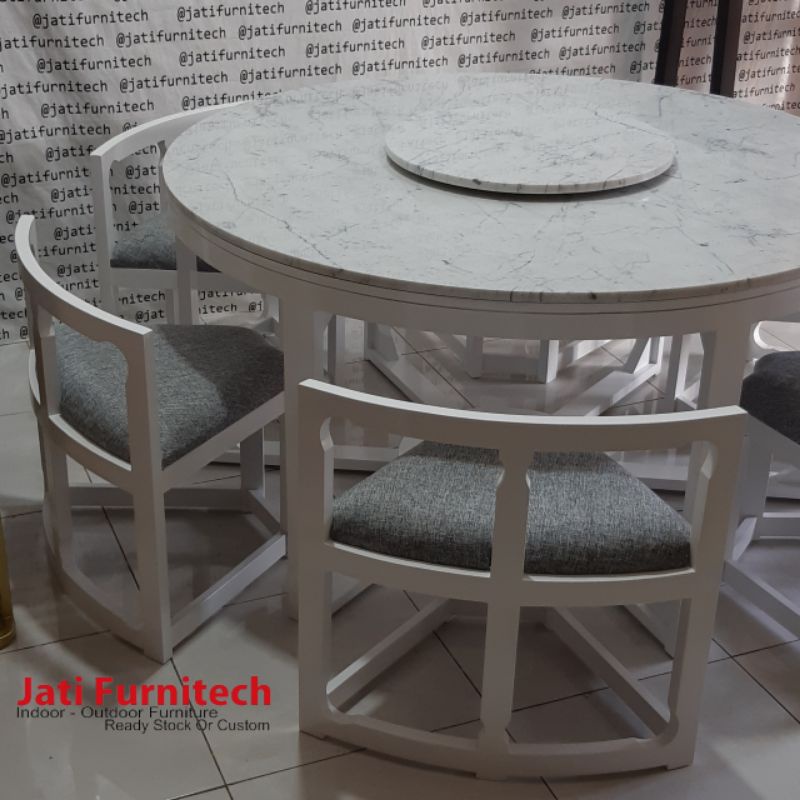 Set Meja Makan Modern // Jati Furnitech