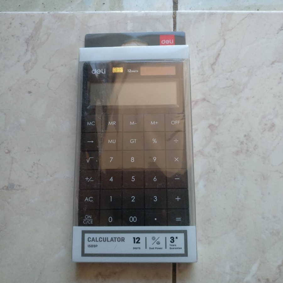 Kalkulator Deli E1589 12 Digit Calculator Desktop Stylish Office 1589 Kantor