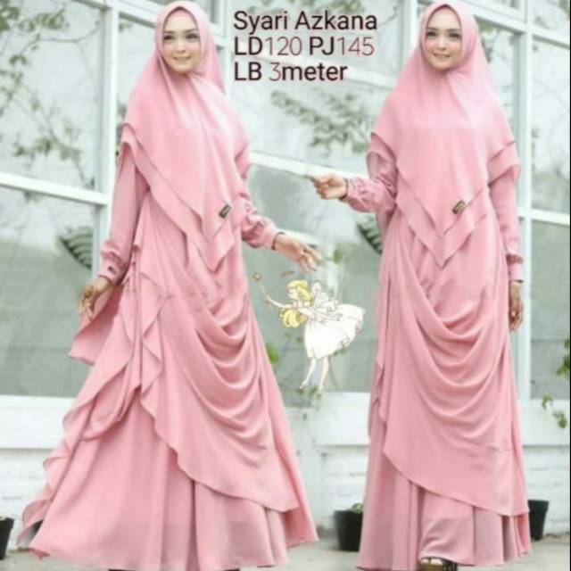 Baju gamis wanita syari Azkana Baju muslim terbaru Baju gamis wanita syari Azkana Baju muslim terbaru