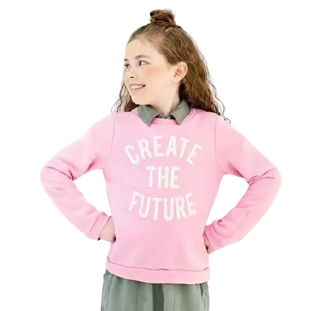 Sweater anak perempuan CREATE THE FUTURE sweter anak cewek 6-10 tahun