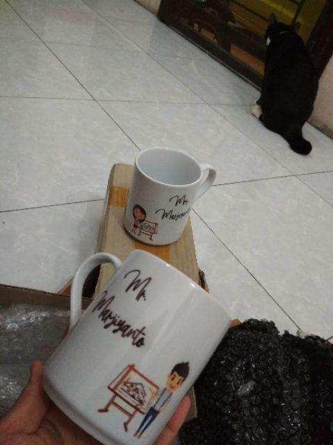 Kado - Hadiah - Pajangan - Couple - Hadiah Couple - Mug Couple - Custom - Mug