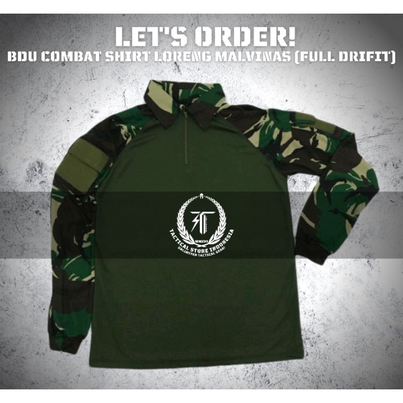 BDU Full Drifit Premium - Loreng TNI / Malvinas