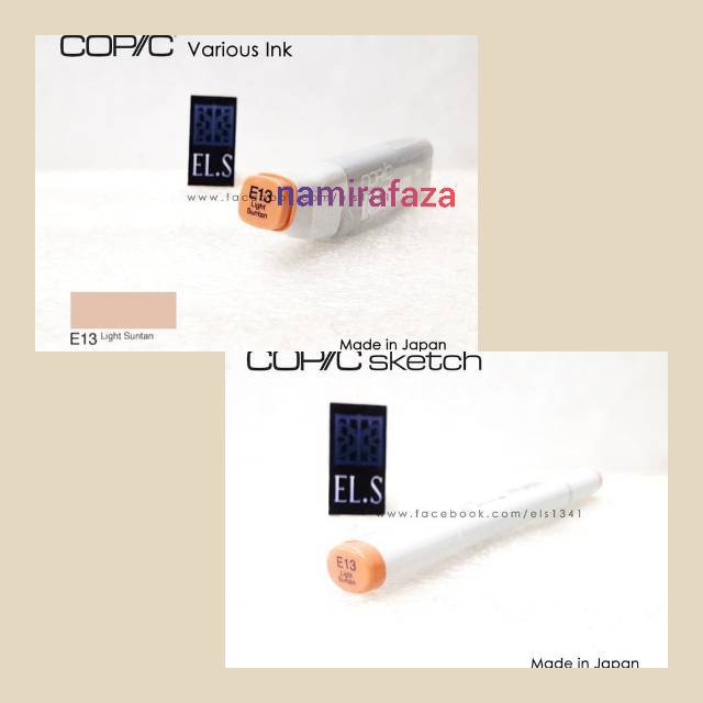 

WAJIB TANYA STOK!!! COPIC SKETCH MARKER VARIOUS REFILL ISI E13 LIGHT SUNTAN ( CSM ) COLOR COLOUR