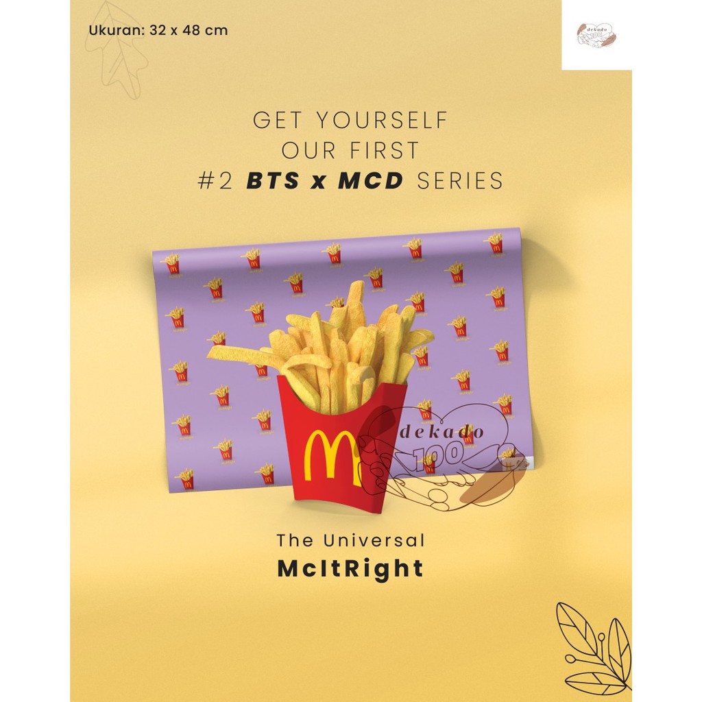 

Kertas Kado BTS x MCD McItRight Kentang Goreng