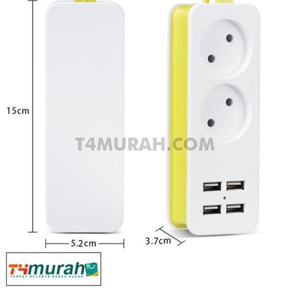 Bl Stop Kontak Socket Colokan Listrik 2 Socket 4 Usb Rosalinanurindaah