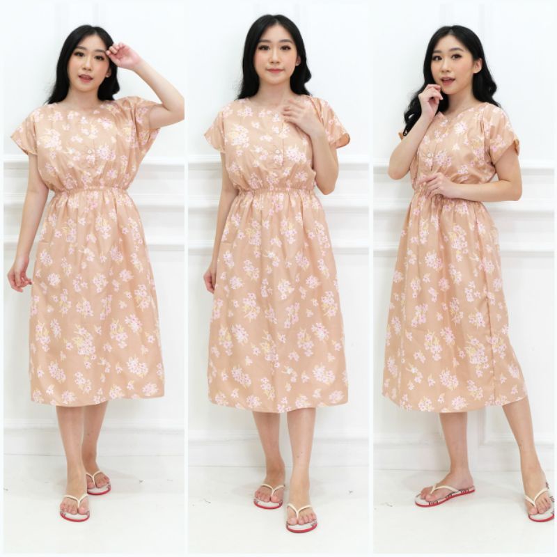 DASTER MANOHARA KARAKTER LD 115 | KANCING DEPAN BUSUI BUMIL BAJU TIDUR VIRAL-MANO LALUNA COKLAT