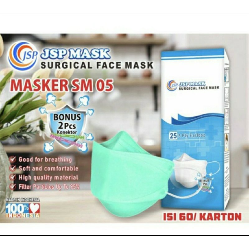 Masker JSP KF94 kemenkes isi 25pcs model convex korea evo