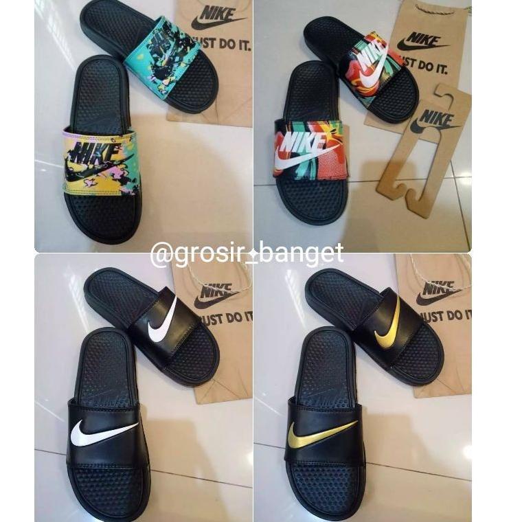 [HVHBM6641] Sandal Nike Benassi Slides For Unisex, Nike Benassi Swoosh Grade ori vietnam Sandal Pria