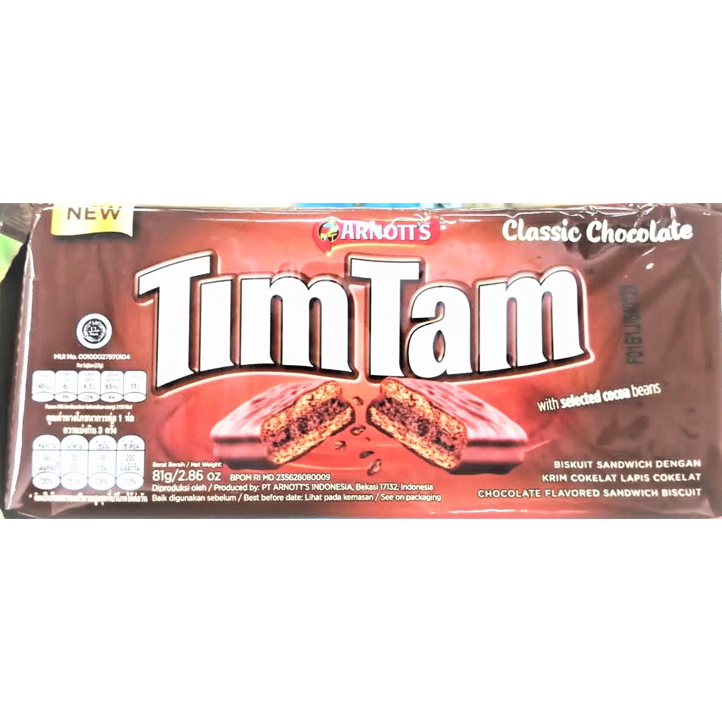 

Tim Tam Classic Chocolate Wafer 81gr