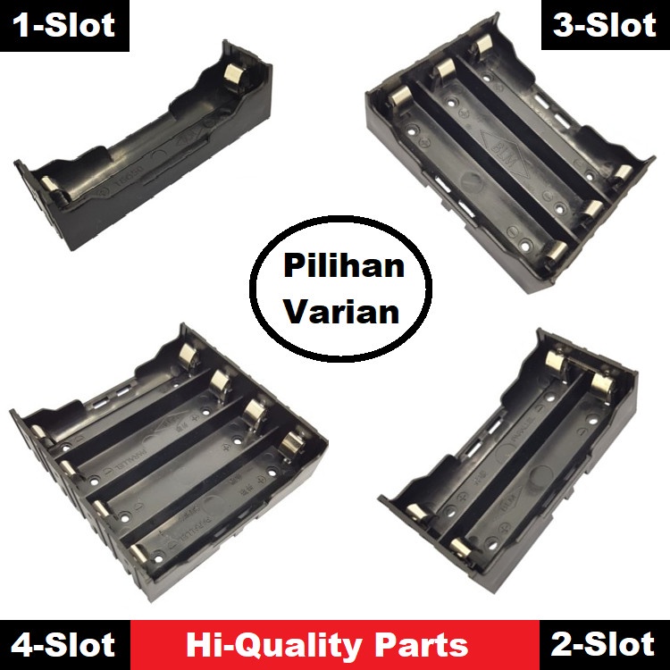 Battery Holder Baterai 18650 Case Batere Box Dengan Plat dan Pin PCB