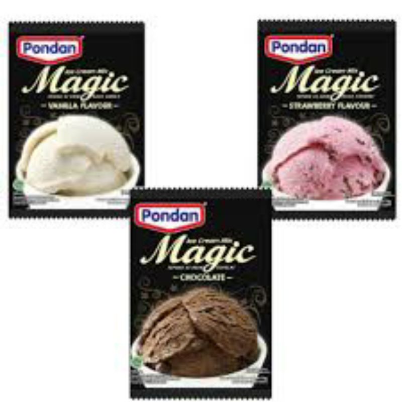 Pondan Ice Cream Magic Strawberry Chocolate Vanila 75gram