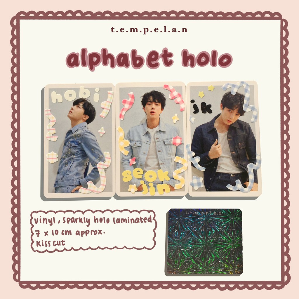 

Alphabet holo deco sticker