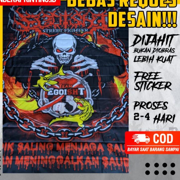 Stok terbatas.. Bendera Komunitas BISA REQUEST GAMBAR Giant Flag dan Mini Flag