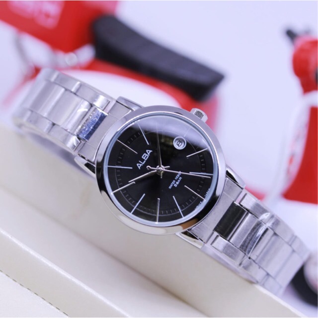 Jam tangan Alba wanita tanggal 001 silver
