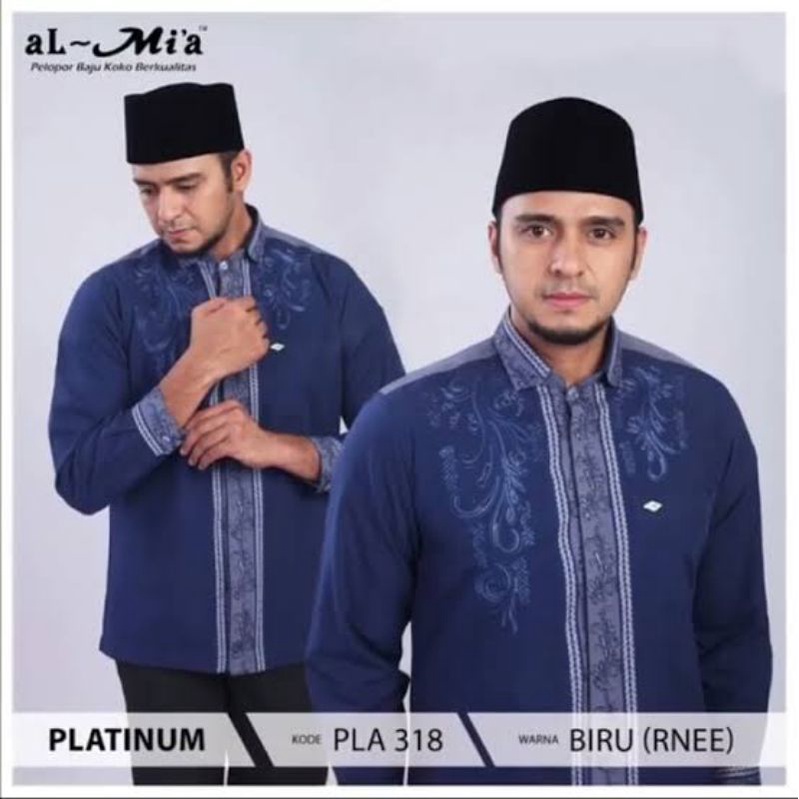 Baju koko Pria Casual almia Platinum - Baju koko al mia lengan panjang Platinum Casual style