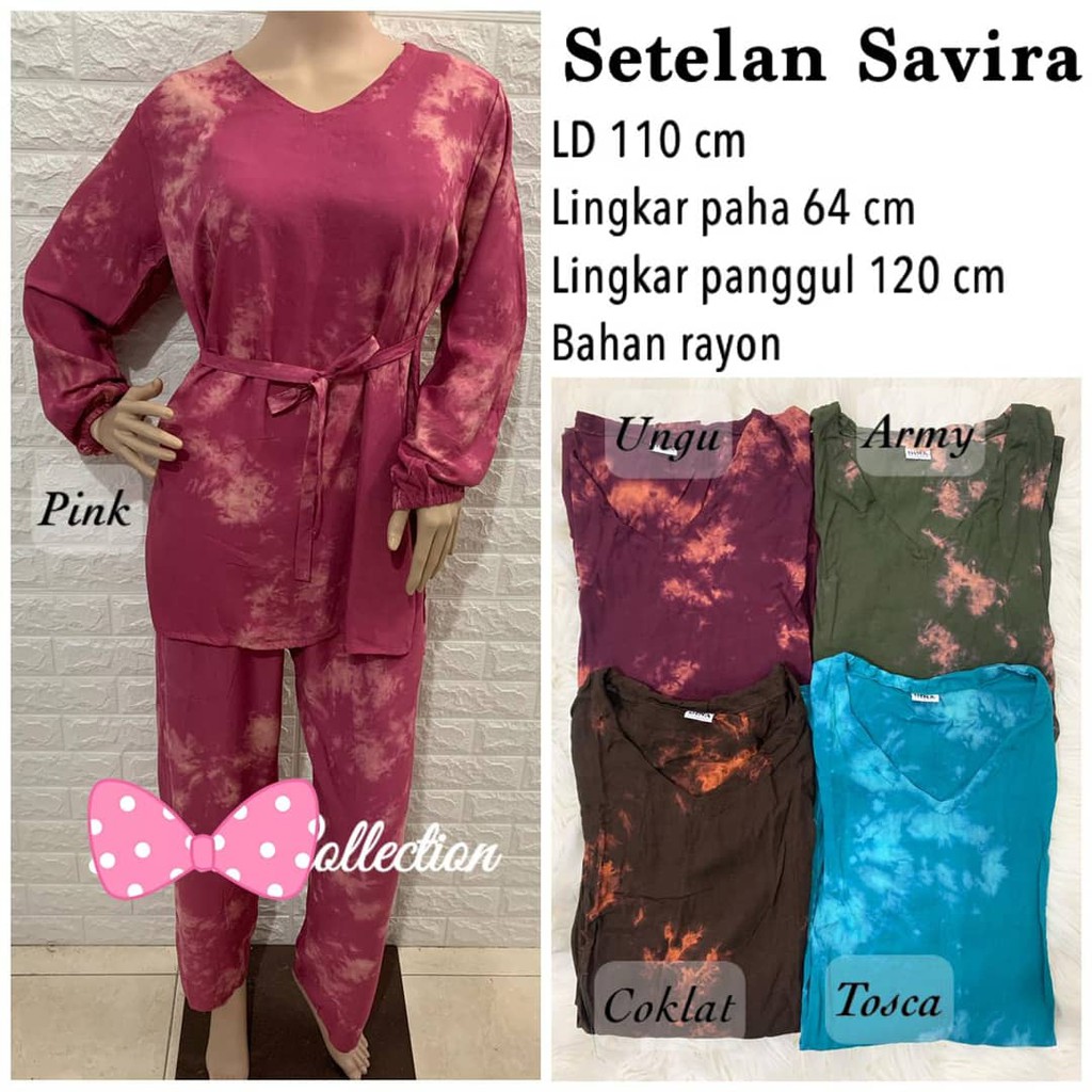 Setelan Tie Dye Savira celana baju panjang bali