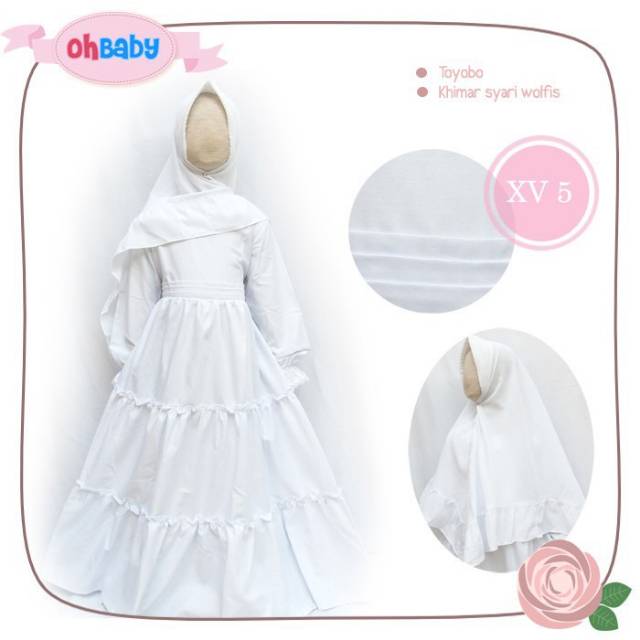 Gamis Anak Putih Umpak Oh Baby