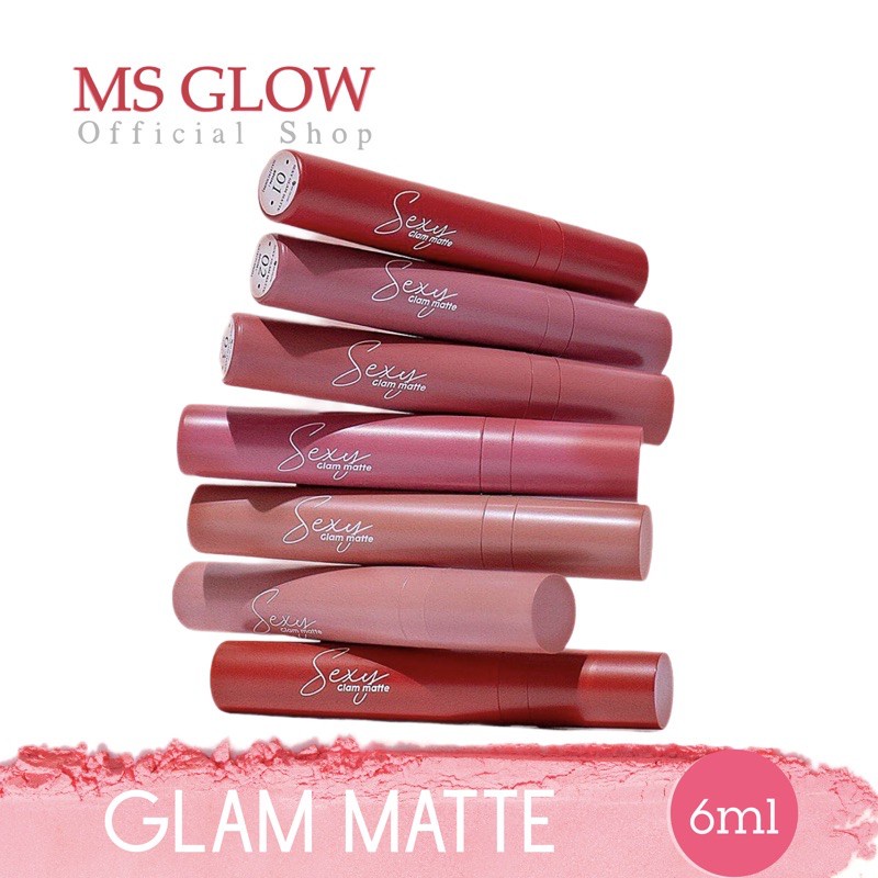 MS Glow Sexy Glam matte/ Lipstik MS Glow Terbaru Original