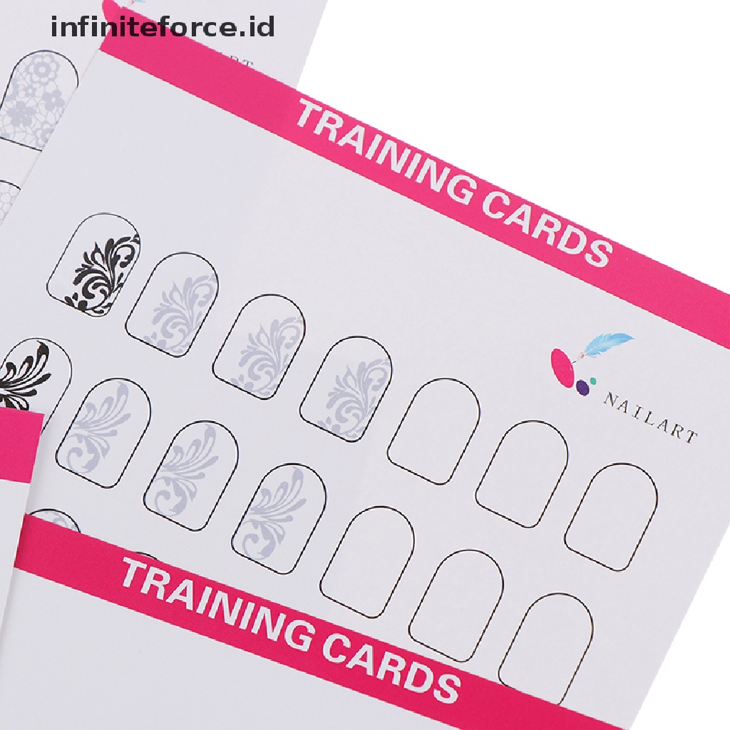 Infiniteforce.id 12 Lembar / Set Buku Latihan Menggambar Garis Untuk Nail Art