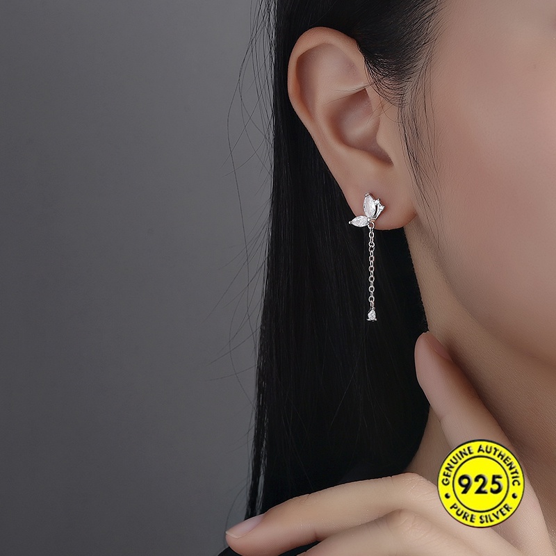 Anting Tusuk Sterling Silver 925 Model Kupu-Kupu Untuk Wanita