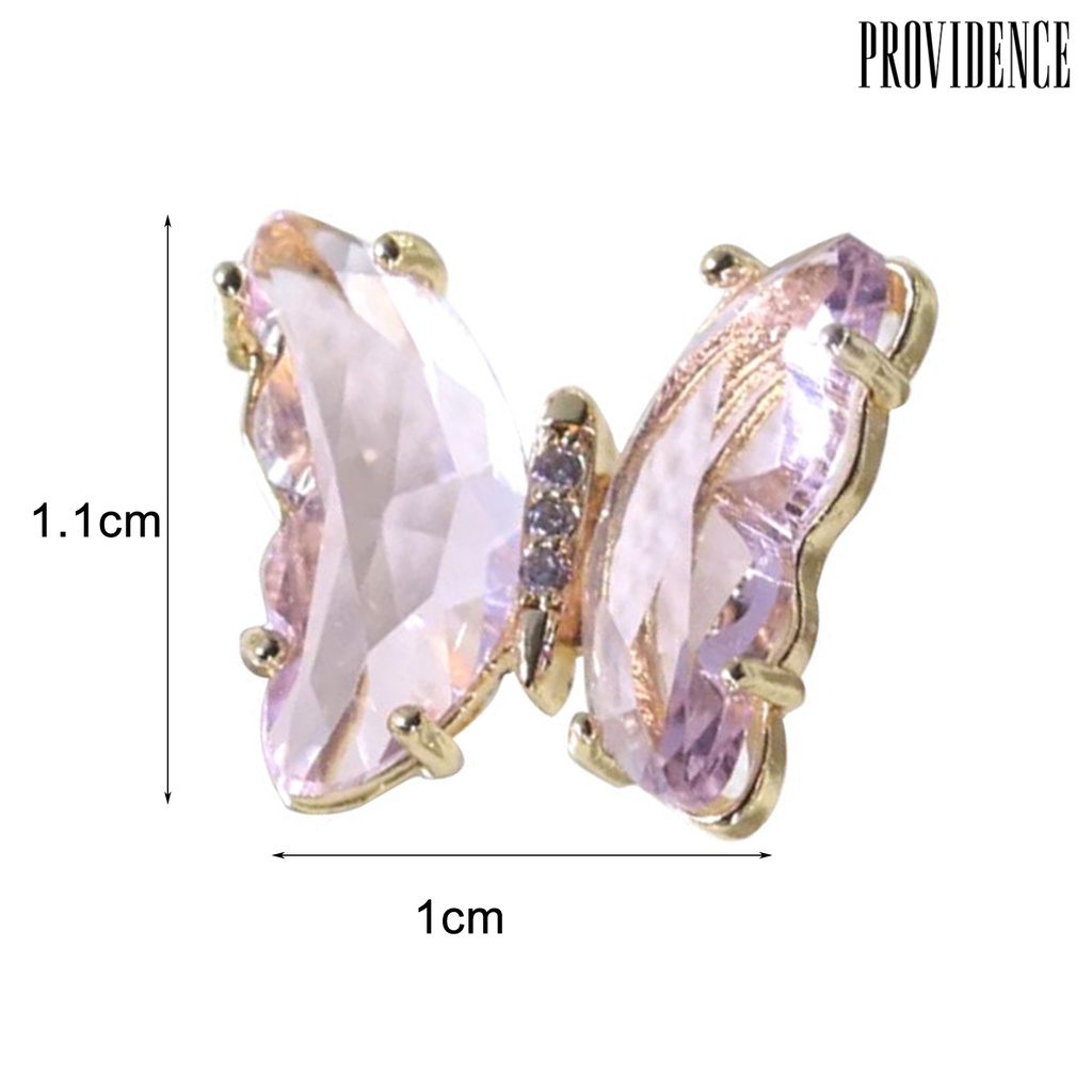 Providence Ornamen Kupu-Kupu 3d Warna-Warni Untuk Dekorasi Nail Art Wanita Charms