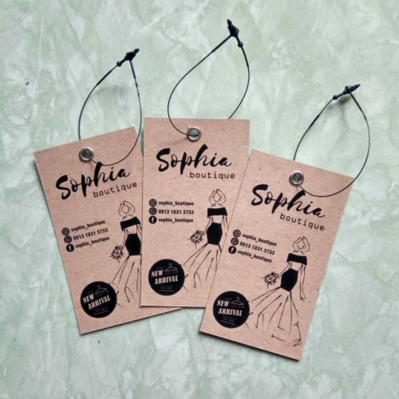 

Hangtag / Label baju / kaos distro / Hang tag logo toko size custom