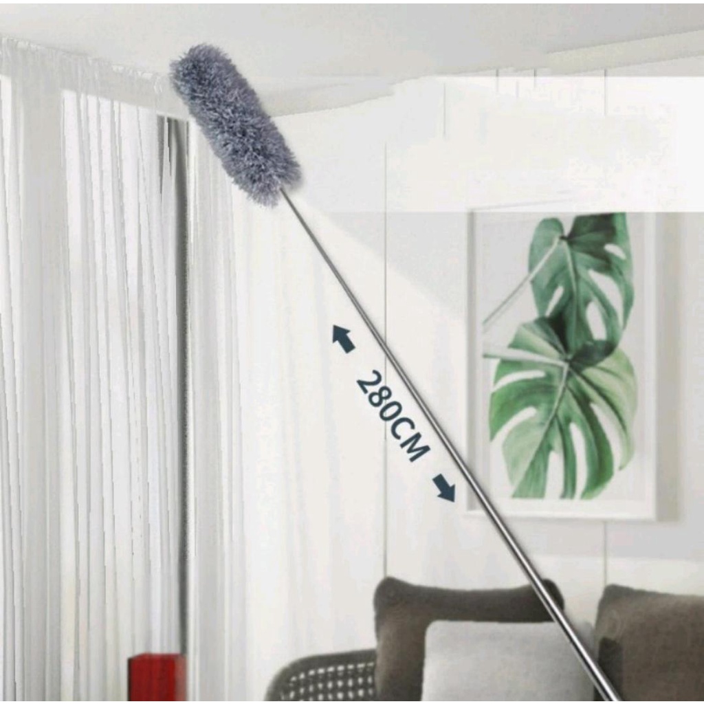 Kemoceng Microfiber Tarik Tekuk Panjang 280 Cm Pembersih Debu Teleskopik